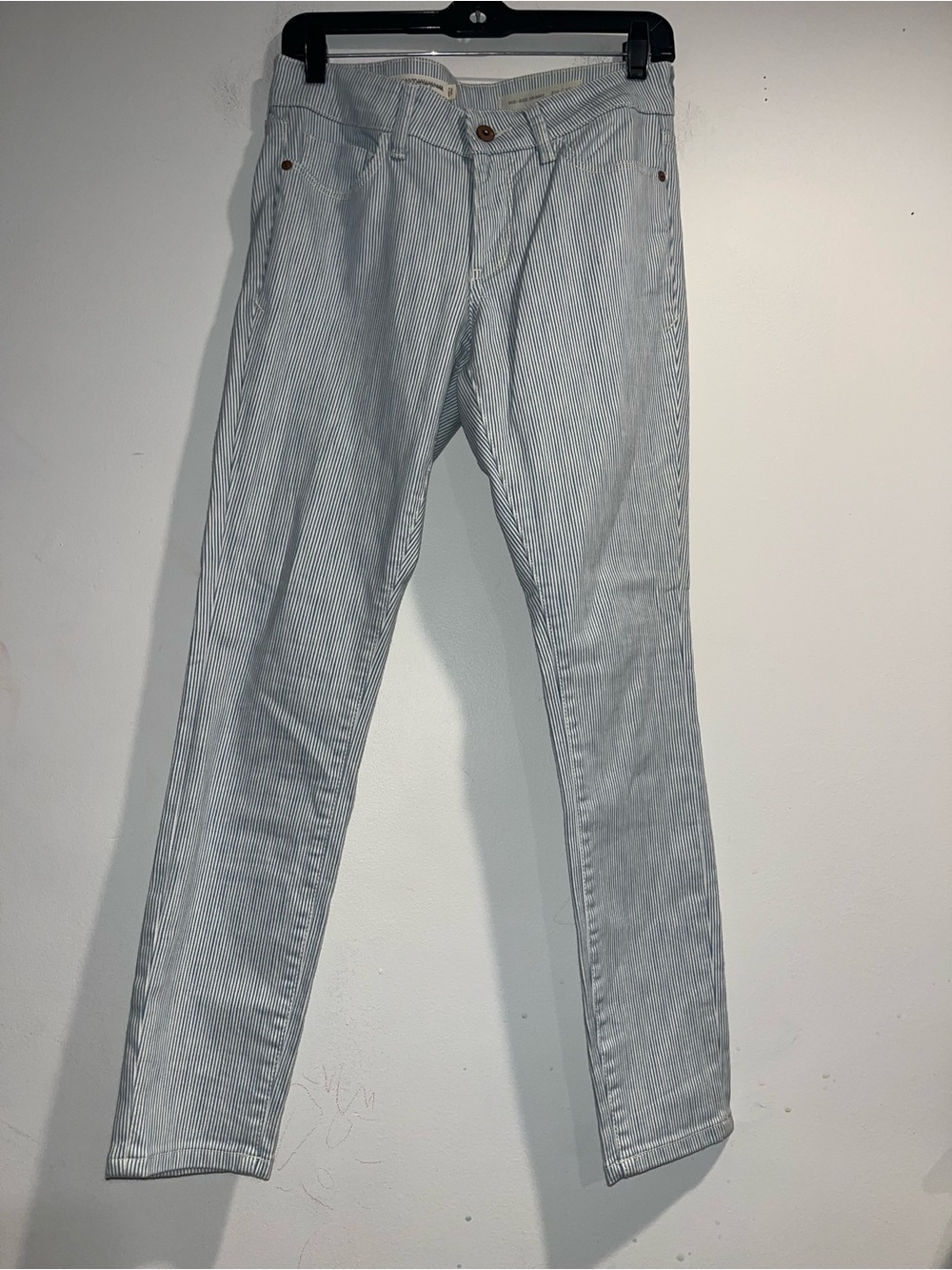 PILCRO AND THE LETTERPRESS Striped mid rise skinny